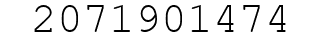 Number 2071901474.
