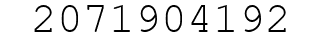Number 2071904192.
