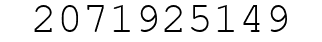 Number 2071925149.