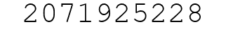 Number 2071925228.
