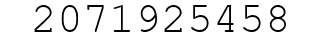 Number 2071925458.