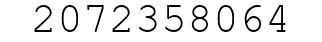 Number 2072358064.