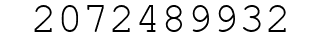 Number 2072489932.