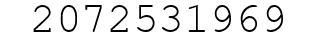 Number 2072531969.