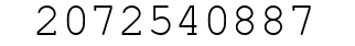 Number 2072540887.