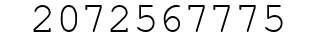 Number 2072567775.