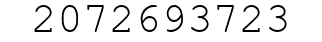 Number 2072693723.