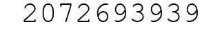 Number 2072693939.