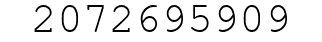 Number 2072695909.