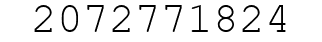 Number 2072771824.