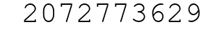 Number 2072773629.