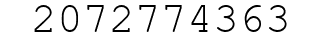 Number 2072774363.