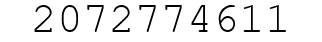 Number 2072774611.
