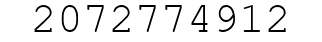 Number 2072774912.