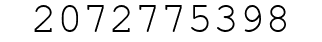 Number 2072775398.