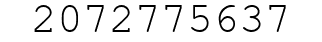 Number 2072775637.
