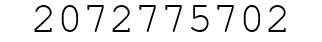 Number 2072775702.