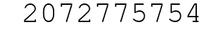 Number 2072775754.