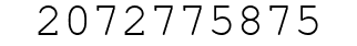 Number 2072775875.
