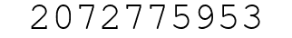 Number 2072775953.