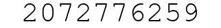 Number 2072776259.