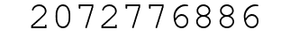 Number 2072776886.