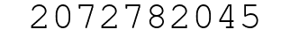 Number 2072782045.