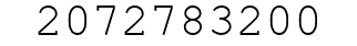 Number 2072783200.