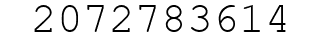 Number 2072783614.
