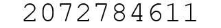 Number 2072784611.