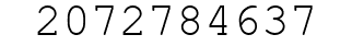 Number 2072784637.