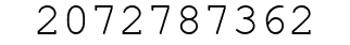 Number 2072787362.