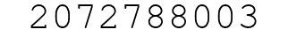 Number 2072788003.