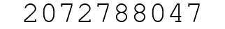 Number 2072788047.
