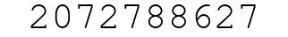 Number 2072788627.