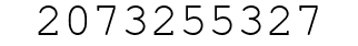 Number 2073255327.