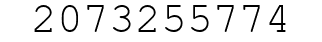 Number 2073255774.