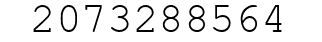Number 2073288564.