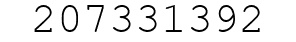 Number 207331392.