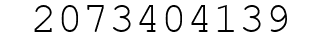 Number 2073404139.