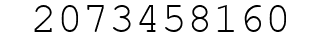 Number 2073458160.