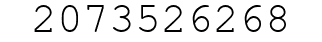 Number 2073526268.