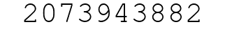 Number 2073943882.