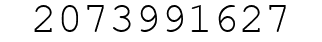 Number 2073991627.