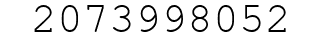 Number 2073998052.