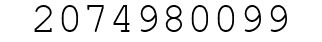Number 2074980099.