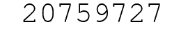 Number 20759727.