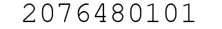 Number 2076480101.