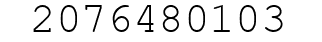 Number 2076480103.