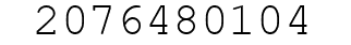 Number 2076480104.